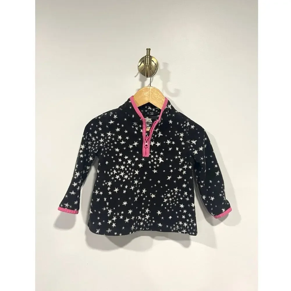 Oshkosh Black & Pink Star Fleece Pullover